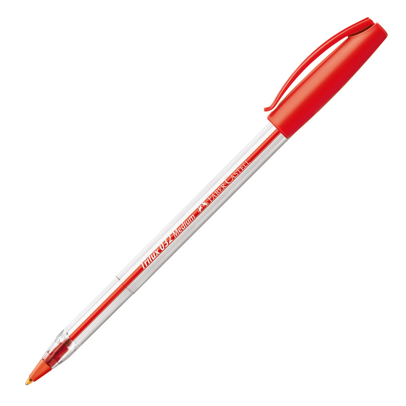 Bolígrafo Faber Tinta Seca (032) Punta Media 1 mm Color Rojo