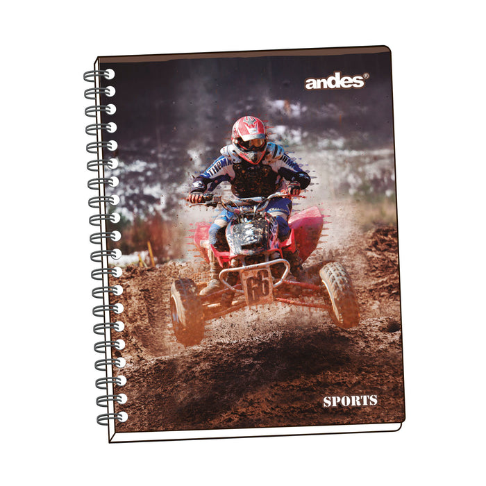Cuaderno Andes Espiral A4 (40201) Sports (180Hjs) Cuadriculado