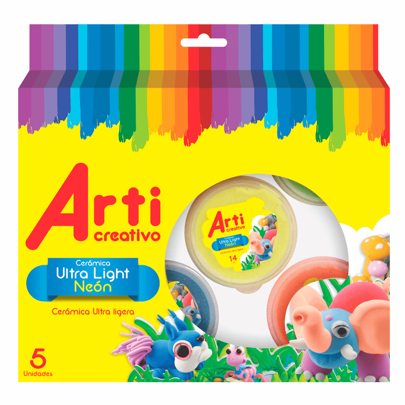 Cerámica Ultra Light Arti Creativo x5 Neón 14g
