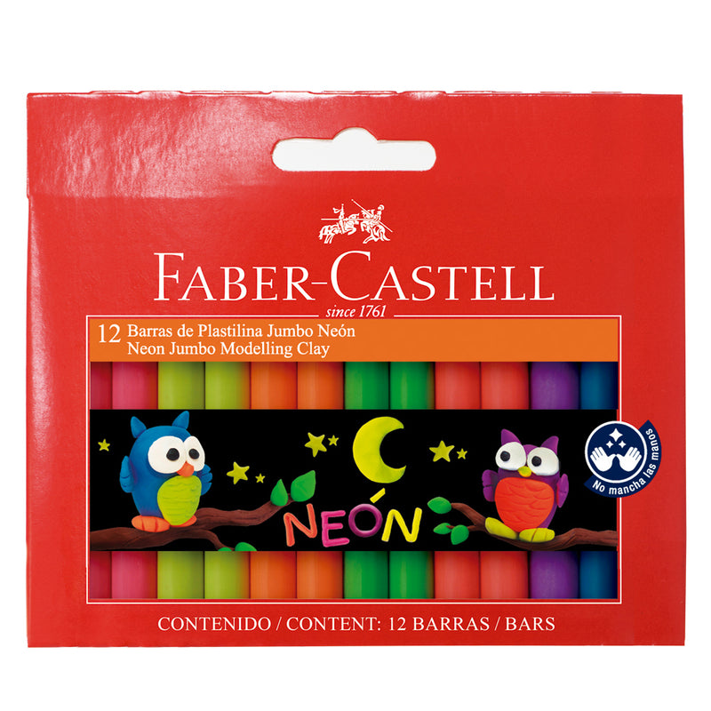 Plastilina Faber Jumbo (X12) Neon
