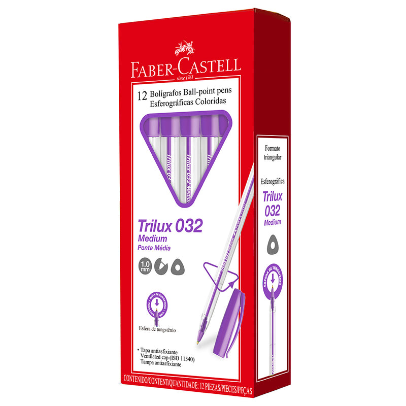 Boligrafo Faber T/Sec (032) P/Media 1.00Mm Lila