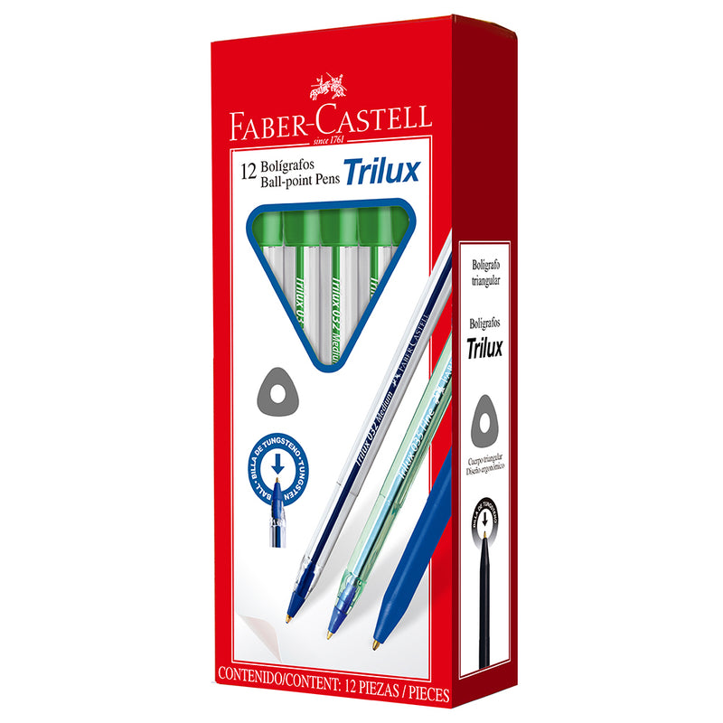 Boligrafo Faber T/Sec (032) P/Media 1.00Mm Verde Limon x 1und