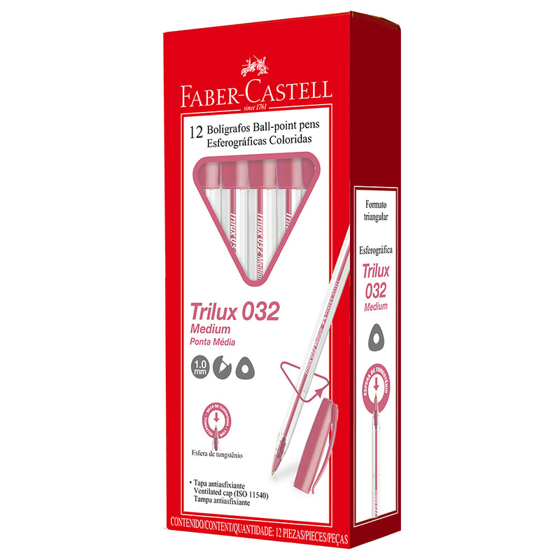 Boligrafo Faber T/Sec (032) P/Media 1.00Mm Rosado x 1und
