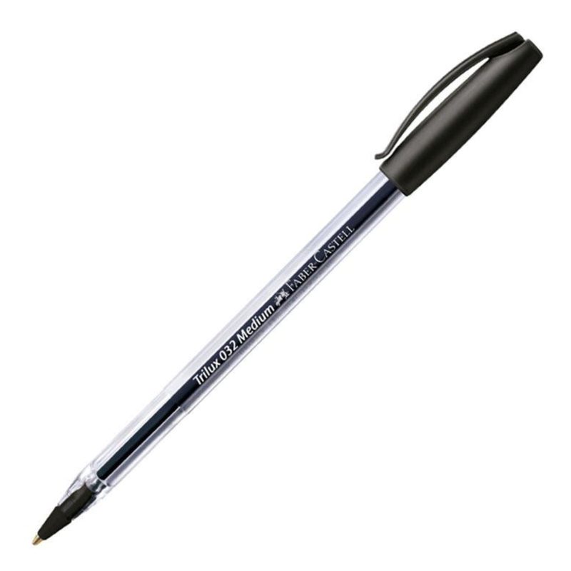 Bolígrafo Faber Tinta Seca (032) Punta Media 1.00 mm Color Negro x Unidad