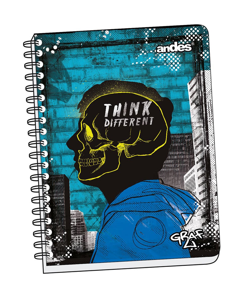 Cuaderno Andes Espiral A4 (26948) Graffiti (180Hjs) Cuadriculado