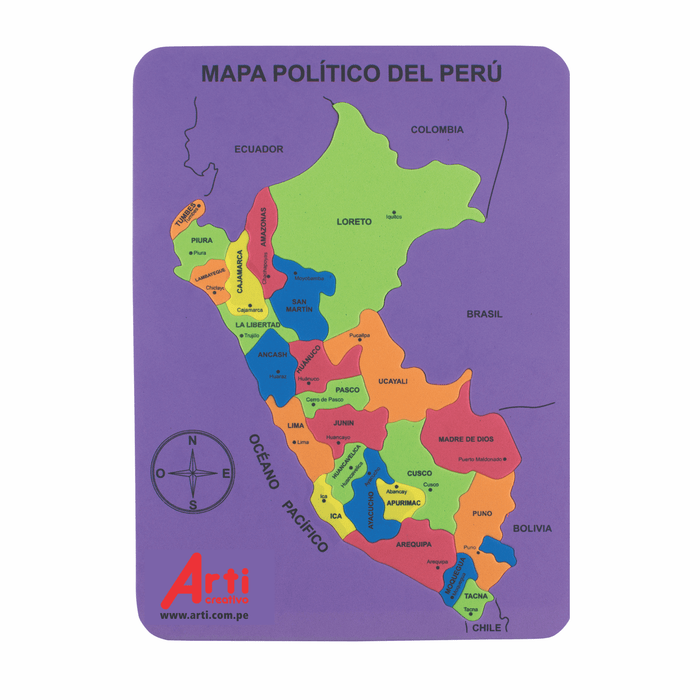 Juego Didáctico Arti Creativo Mapa Del Perú