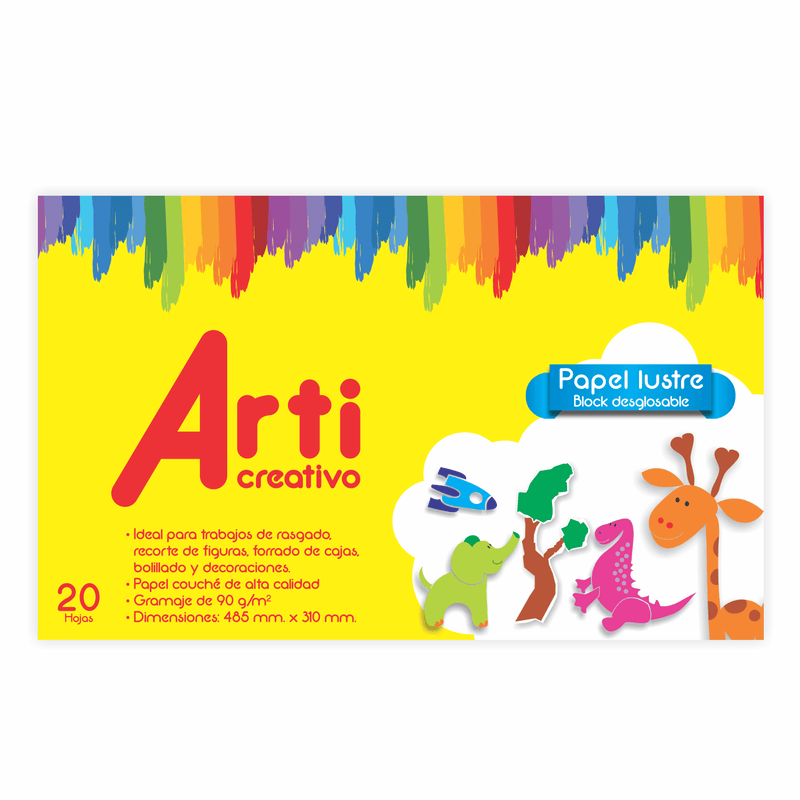 Block Arti Creat De Papel Lustre (Tac156) A3 X20 Hojas