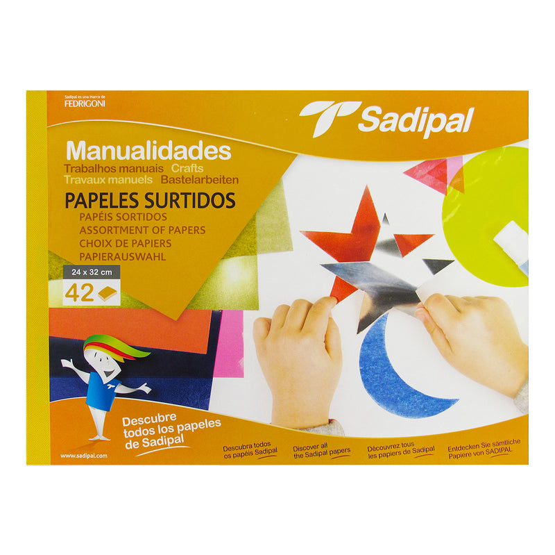 Block Sadipal Manualidades (5981) (24X32Cm) Papeles Surtidos (42Hjs)