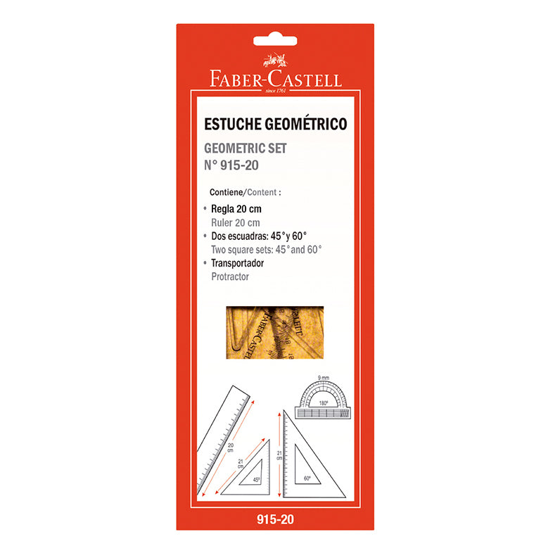 Estuche Geometrico Faber 20Cm