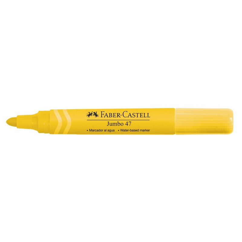 Plumon Faber Jumbo (47) Punta Gruesa 3.7mm Color Amarillo