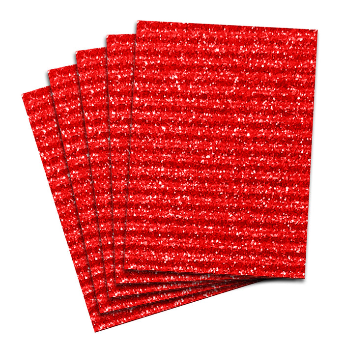 Carton Corrugado Escarchado A3 Rojo (X5)