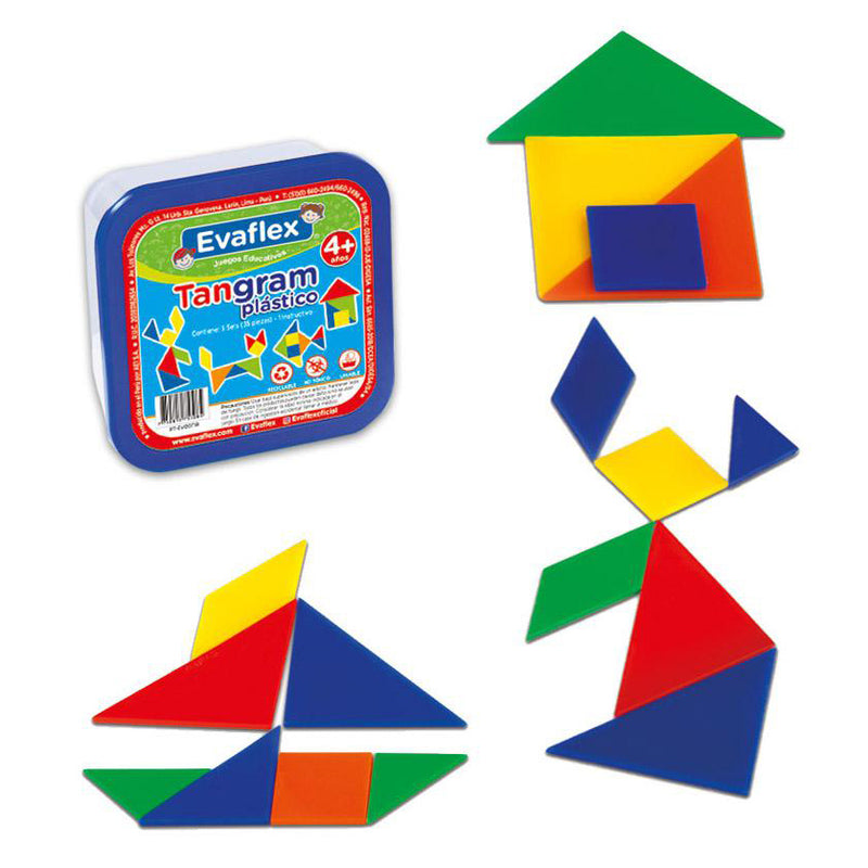 Juego Didactico Evaflex (Pt-Ev00718) Tangram Plastico (X35)