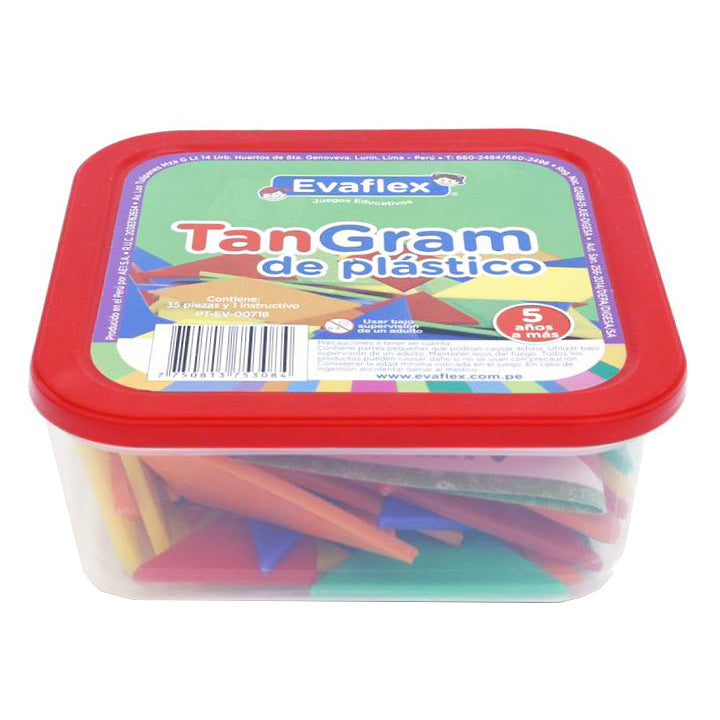 Juego Didactico Evaflex (Pt-Ev00718) Tangram Plastico (X35)