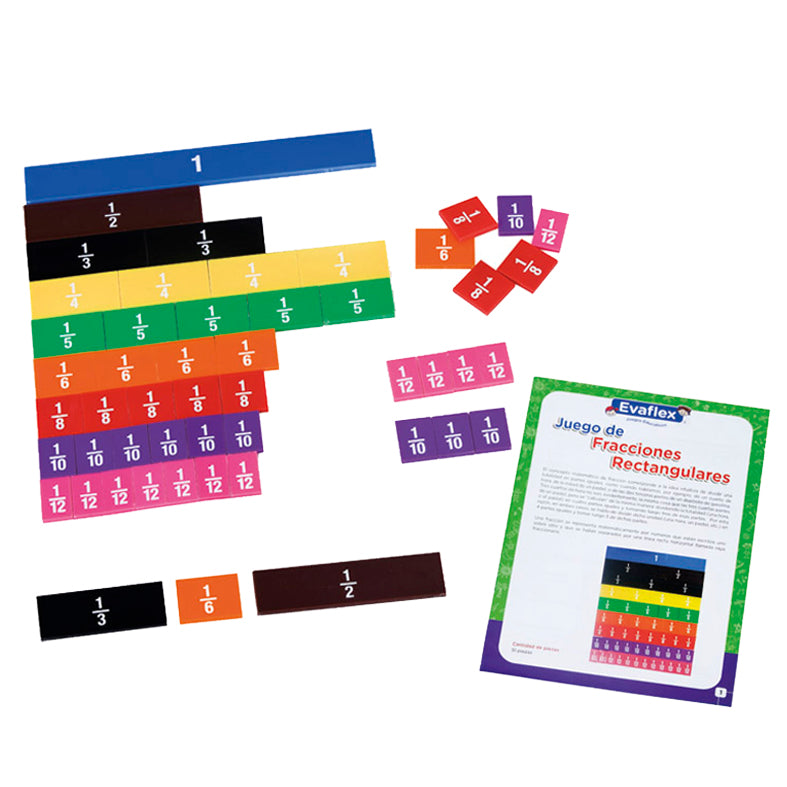 Juego Didáctico Evaflex Fracción Rectangular x51