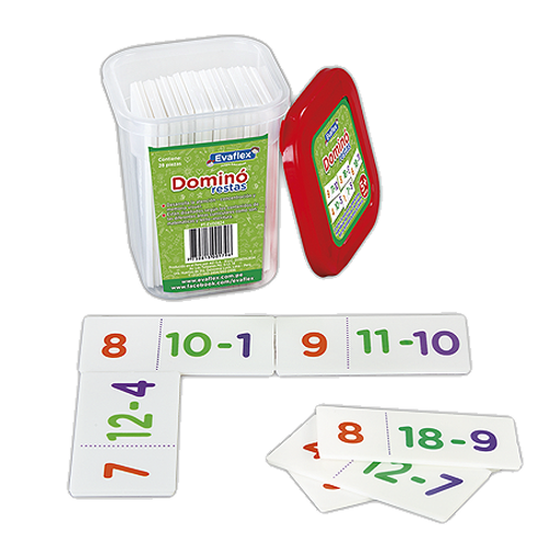 Juego Didactico Evaflex (Pt-Ev00824) Domino Restas (X28)