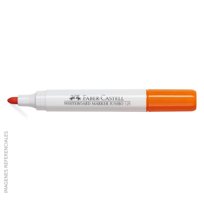 Plumon Faber Jumbo (123) Para Pizarra 3.6mm Color Naranja Unidad