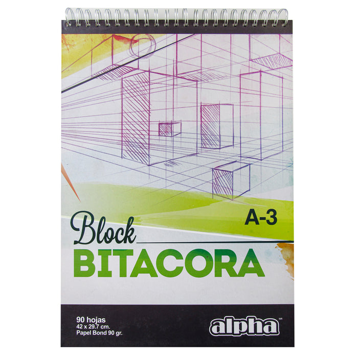 Block Alpha Bitacora Espiral A3 (51254) (90hjs)