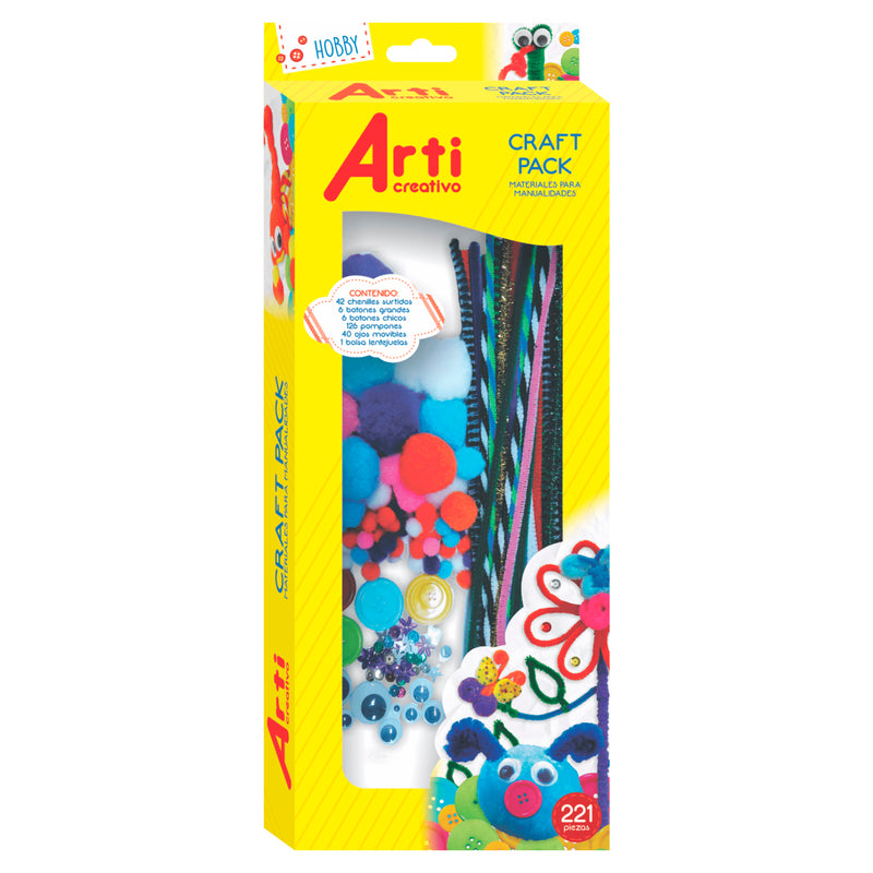 Pack Arti Cre (Tac024-C) Chenille+Botones+Ojos+Pompones