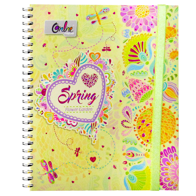 Cuaderno Online Espiral A4 Cuadrt/Dura (180h)Top Ring - Diseños Surtido