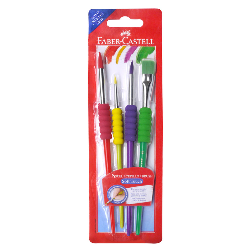 Set Pincel Faber (181600) Soft Touch X4 Pzs Blis