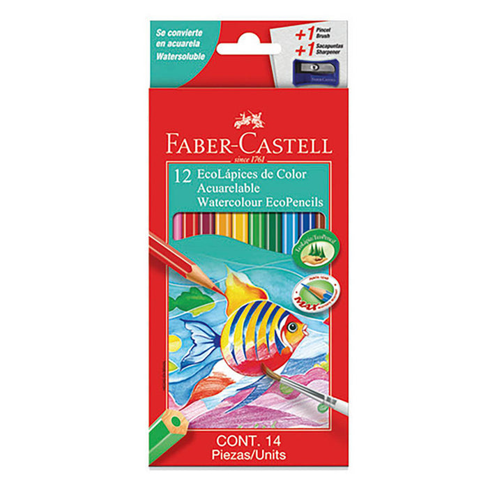 Colores Faber Castell Delgados Acuarelables Largos x12