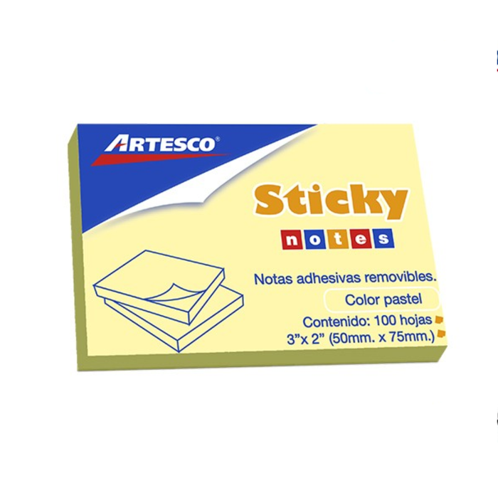 Nota Artesco Adhesivo 3X2100H Amarillo Pastel(656)
