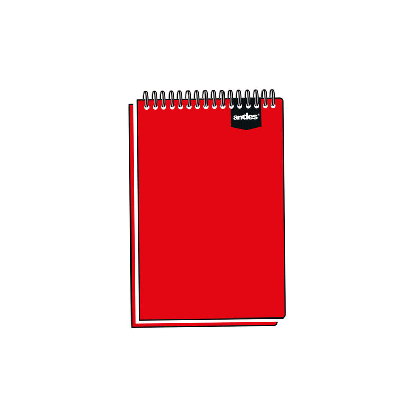 Libreta Andes Espiral Superior 8.6x14cm (100Hjs) Cuadriculado
