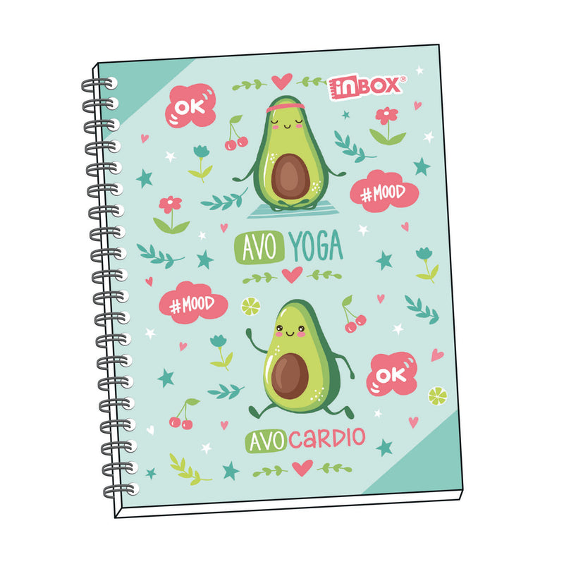 Cuaderno Inbox Espiralado A4 (180HJS) Cuadriculado 60Gr T/Dura - Diseños surtidos