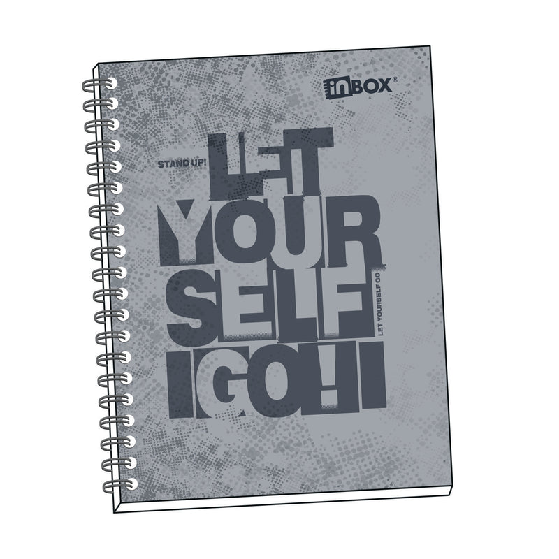 Cuaderno Inbox Espiralado A4 (180HJS) Cuadriculado 60Gr T/Dura - Diseños surtidos