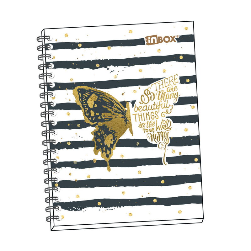 Cuaderno Inbox Espiralado A4 (180HJS) Cuadriculado 60Gr T/Dura - Diseños surtidos