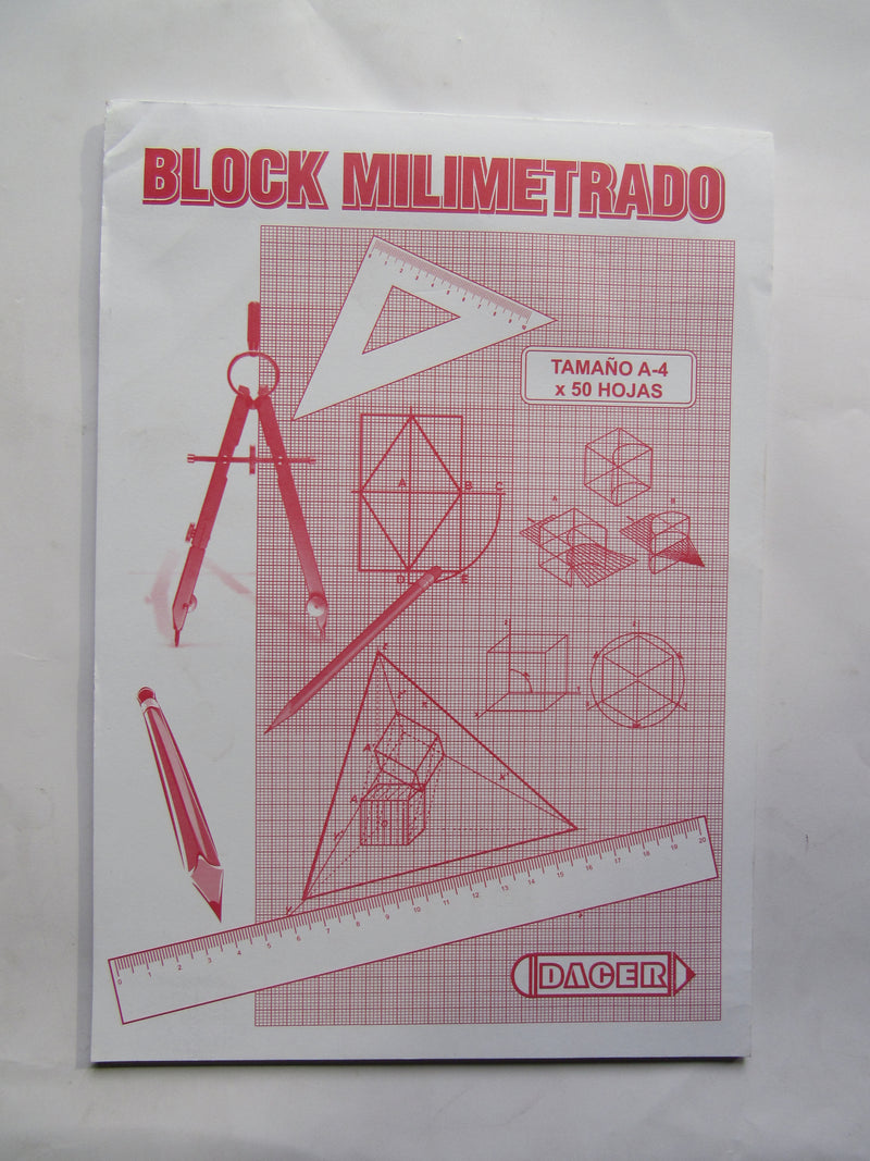 Block Milimetrado A4 (50 Hjs)
