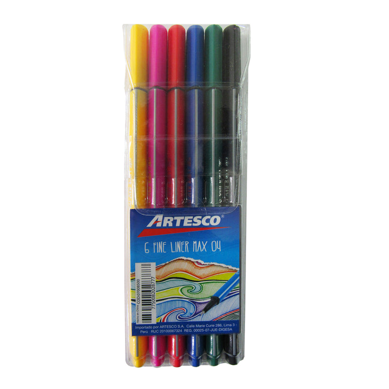 Plumon Artesco Fine Liner Triangular Blis (X6)