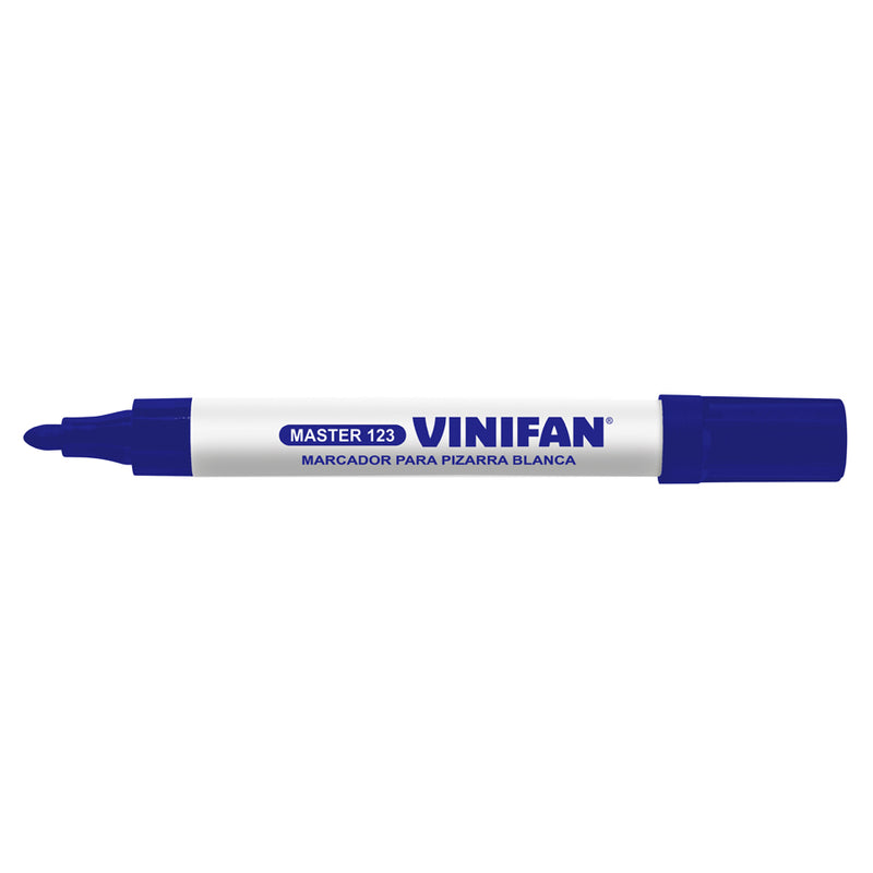 Marcador Vinifan Master 123 Para Pizarra Azul