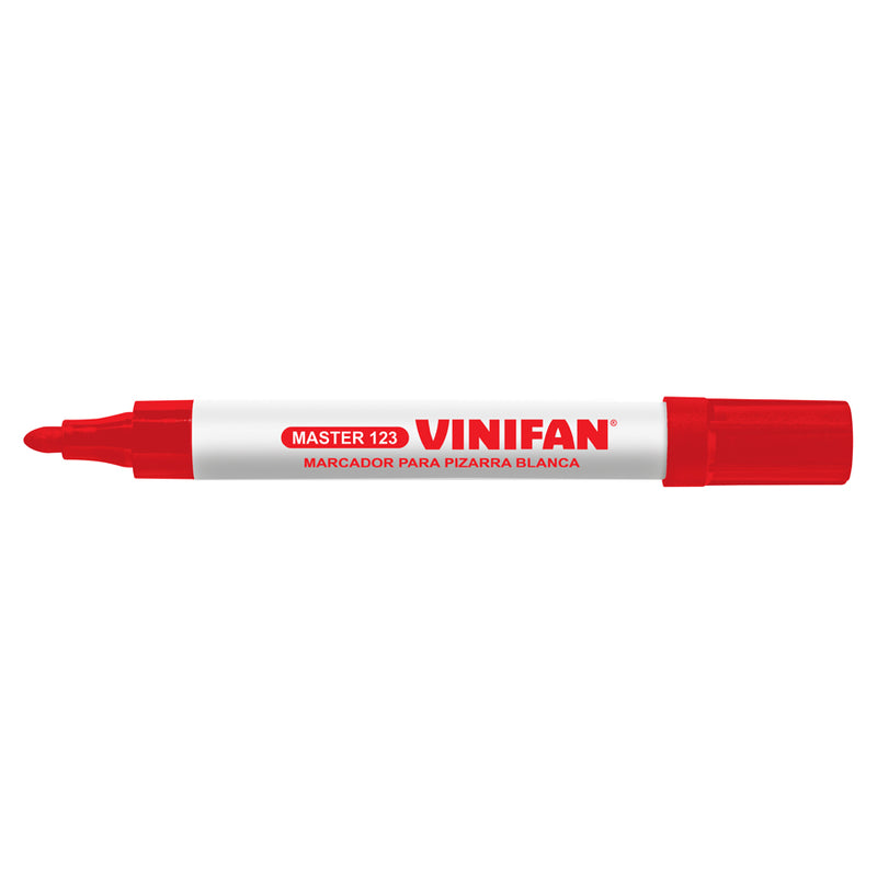 Marcador Vinifan Master 123 Para Pizarra Rojo