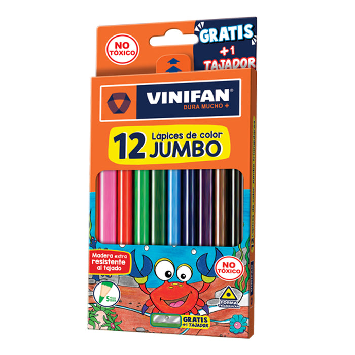Colores Vinifan Delg Jumbo (77126)17.8 mm Triang Largos (X12)