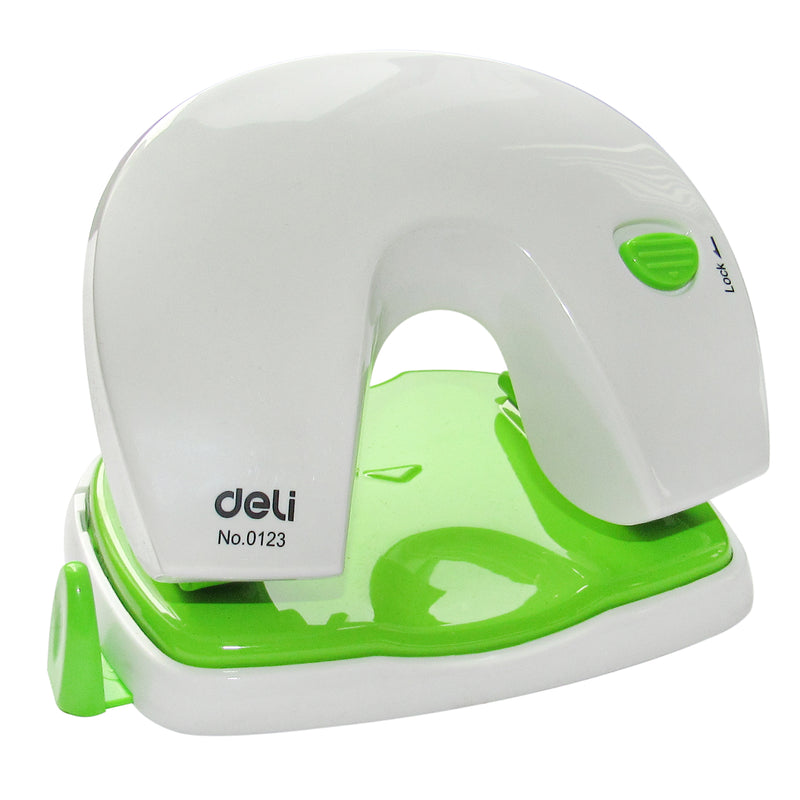 Perforador Deli D/Plastico (E0123) 2 Huecos (20hjs) Blanco
