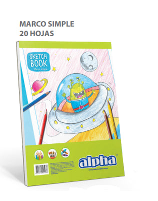 Block Alpha Sketch Book (20Hjs) con Marco Simple