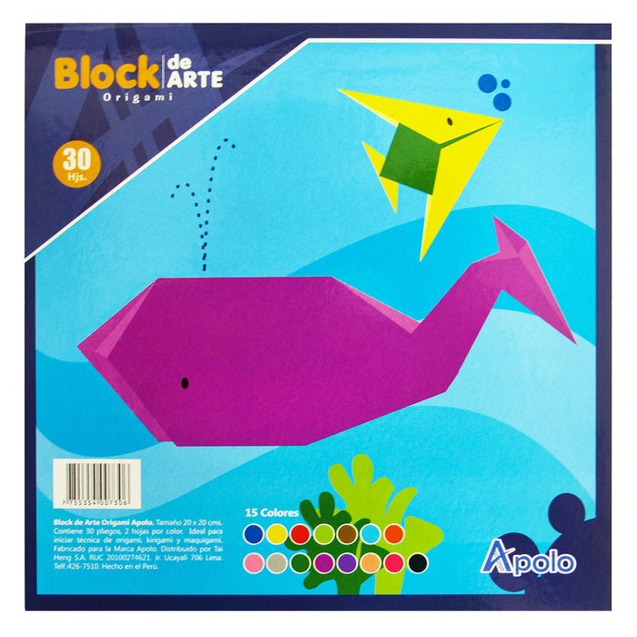 Block Apolo Artbook Origami (30 hojas)