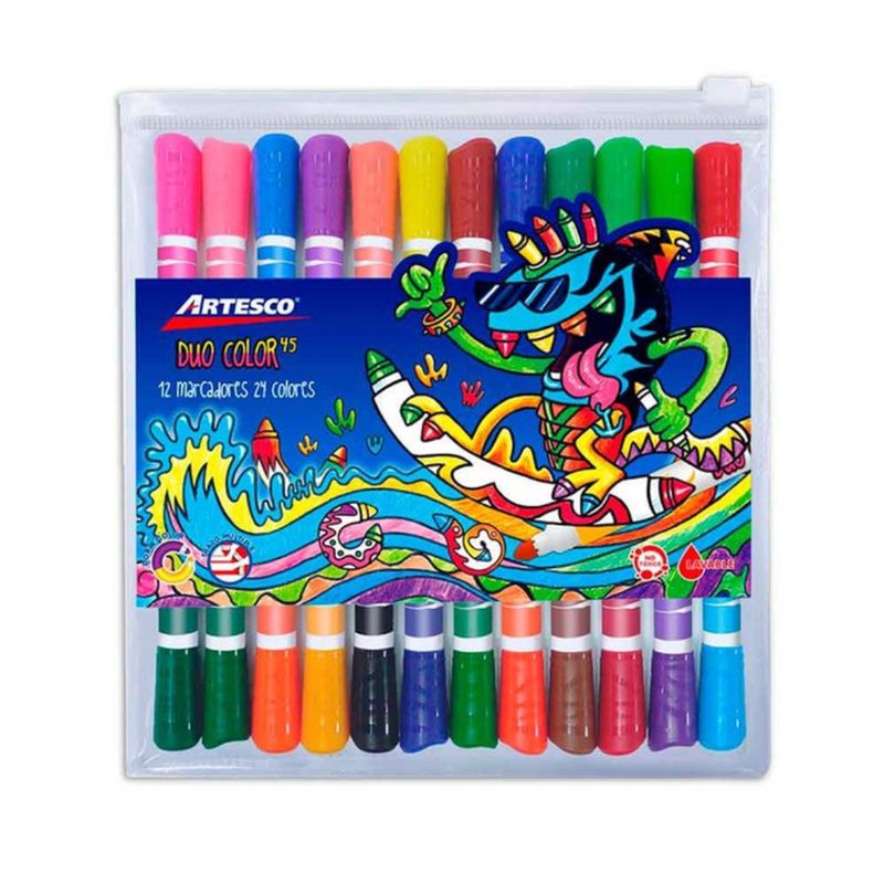 Plumon Artesco (45) Duo Color Con Zipper (X12)