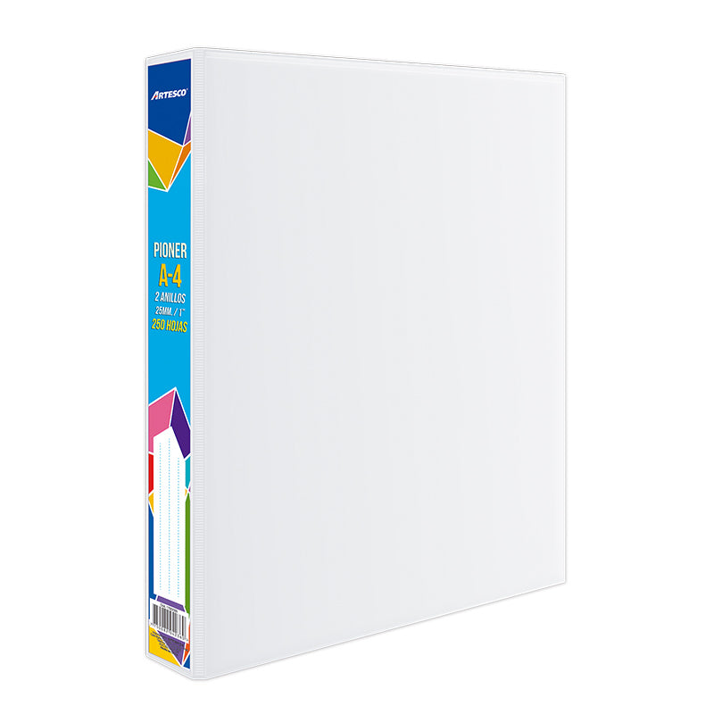 Pioner Artesco Escolar A4 2 Anillos 25Mm (250Hjs) Blanco