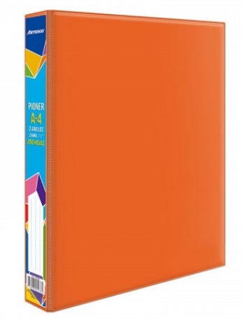 Pioner Artesco Escolar A4 2 Anillos 25Mm (250Hjs) Naranja