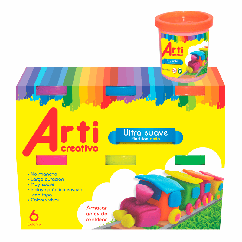 Pasta P/Moldear Arti Plastilina (TAC015) Ultra Suave (X6)