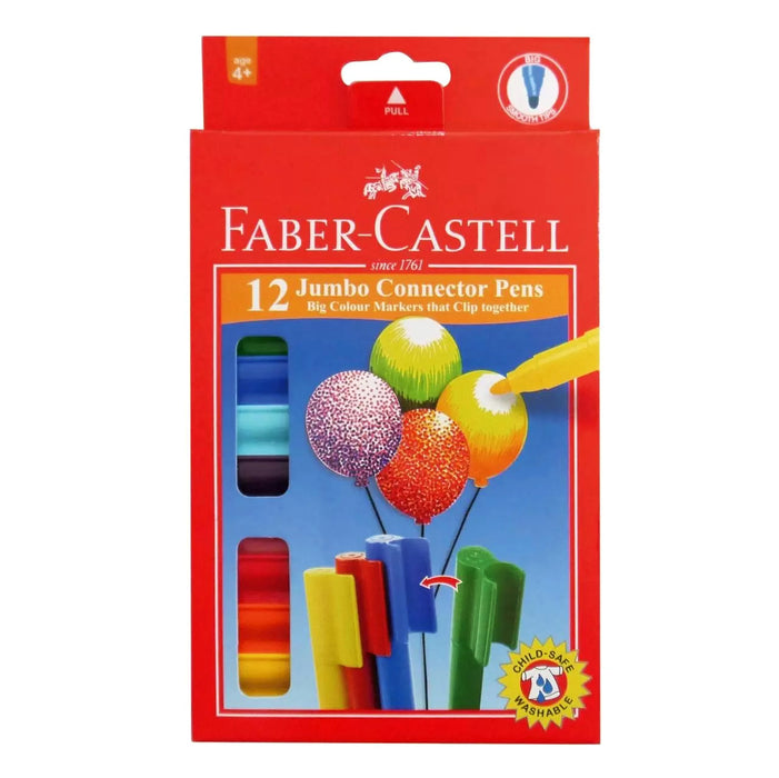 Set Marcadores Jumbo Faber Castell Connector x12