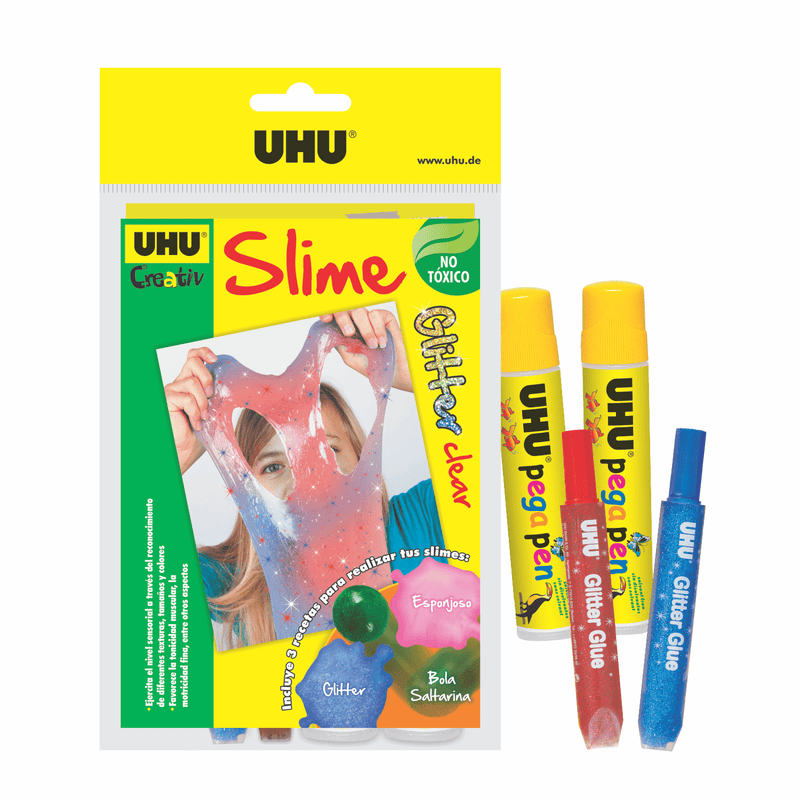 Pack Slime Uhu Pegapen + Glitter + Tempera (Tpeslime-2)