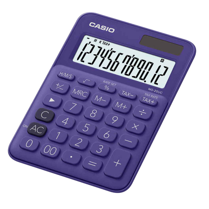 Calculadora Casio De Escritorio (Ms-20uc Pl) 12dig Morado