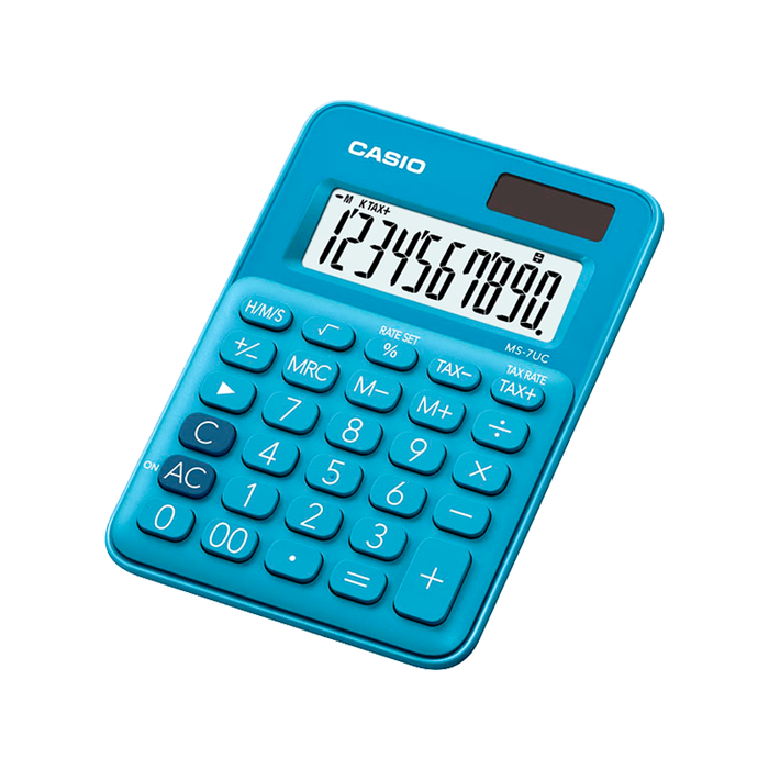Calculadora Casio De escritorio (ms-7uc Lb) 10 Dig Azul