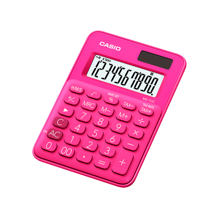 Calculadora Casio De Escritorio (ms-7uc-rd) 10 Dig Rojo
