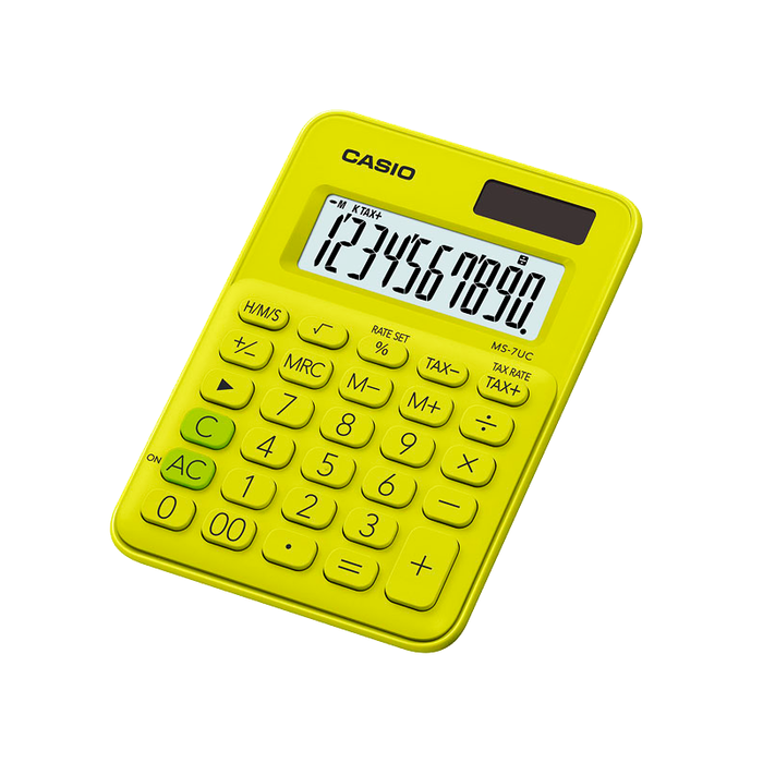 Calculadora Casio De escritorio (ms-7uc-yg) 10 Dig Verde Claro