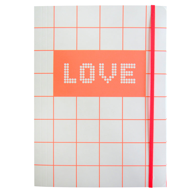 Carpeta A4 Syloon Love con Liga Rosado