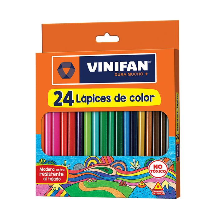 Colores Vinifan Triangulares Largos Solidos X 24 Und